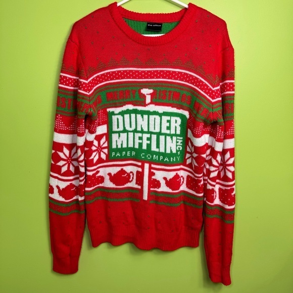 the office Sweaters - The Office Dunder Mifflin Holiday Sweater size S